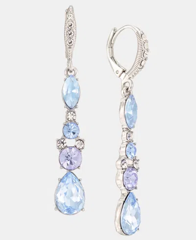 Givenchy Crystal Linear Drop Earrings In Blue