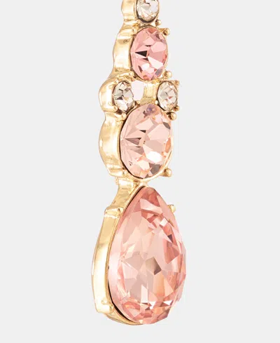 Givenchy Crystal Linear Drop Earrings In Pink