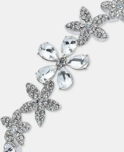 Givenchy Crystal Flower Bangle Bracelet In White