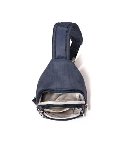Baggallini The Travel Smart Edit Securtex Anti Theft Daytripper Sling Bag In Black