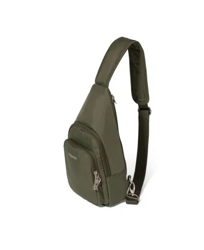 Baggallini Securtex Anti-theft Daytripper Sling Bag In Green