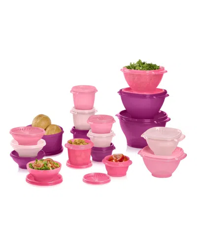 Tupperware Heritage 36-piece Container Set In Pink
