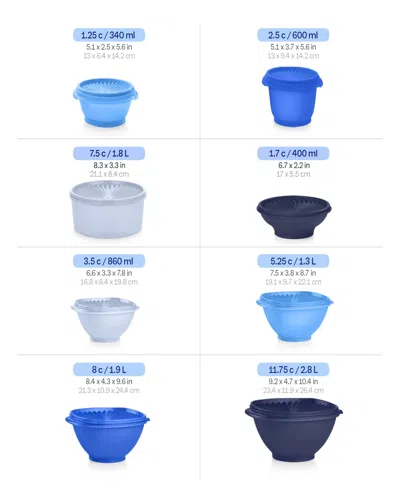 Tupperware Heritage 36-piece Container Set In Blue