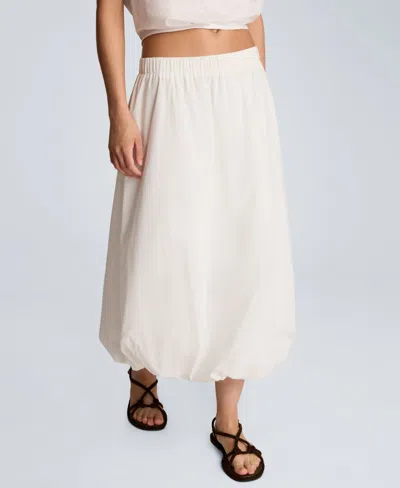 Kenneth Cole Pull On Bubble Maxi Skirt In White