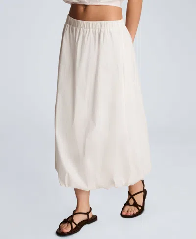 Kenneth Cole Pull On Bubble Maxi Skirt In White