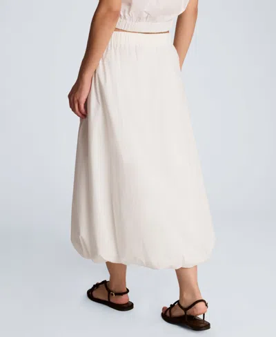 Kenneth Cole Pull On Bubble Maxi Skirt In White
