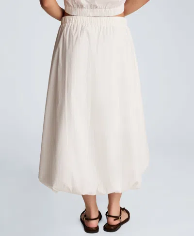 Kenneth Cole Pull On Bubble Maxi Skirt In White