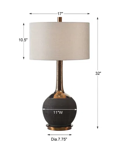 Uttermost Arnav 40" Ceramic Table Lamp In Black