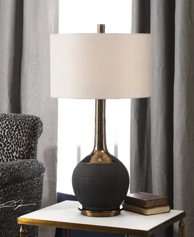 Uttermost Arnav 40" Ceramic Table Lamp In Black