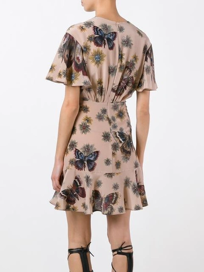 Shop Valentino Butterfly And Floral Print Dress