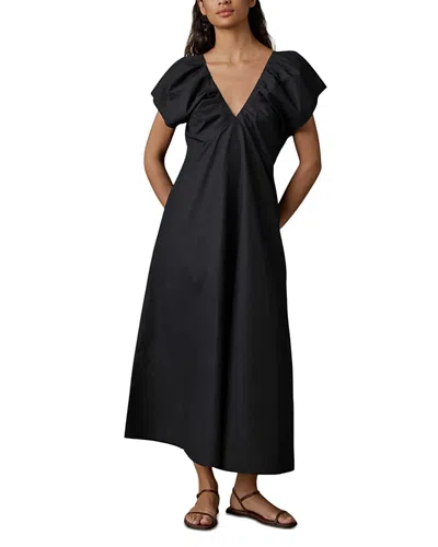 Faherty Coastal Poplin Bondhi Dress In Black