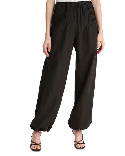 Vince Easy Wool-blend Pull-on Pants In Black