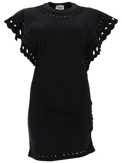 Isabel Marant Étoile Erisa Ruffled Floral-print Organic Cotton Cami In Black