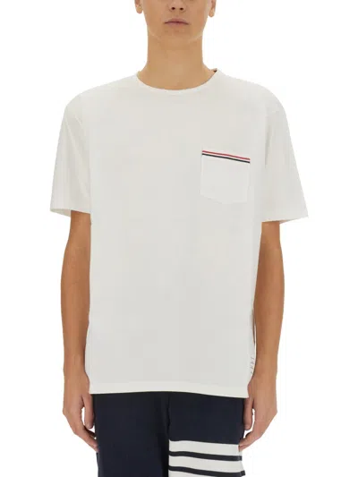 Thom Browne White Classic Crew Neck Cotton T-shirt