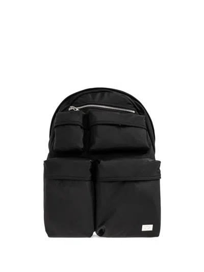 Diesel Black Multiple Pockets Logo Backpack In Black