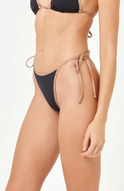L*space Lspace Levy Bitsy String Bikini Bottoms In Black