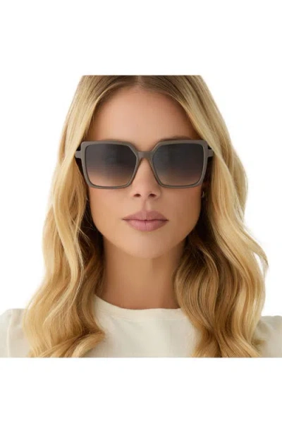 Diff Esme 53mm Gradient Square Sunglasses In Gray