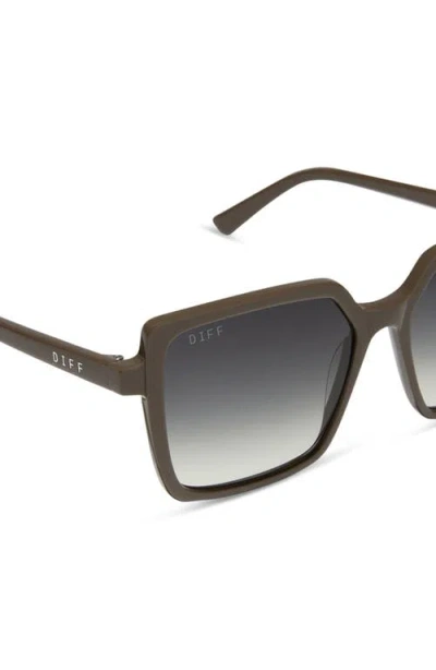 Diff Esme 53mm Gradient Square Sunglasses In Gray