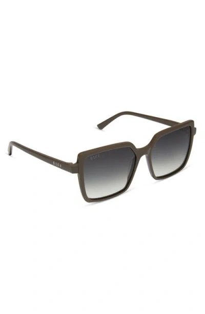 Diff Esme 53mm Gradient Square Sunglasses In Gray
