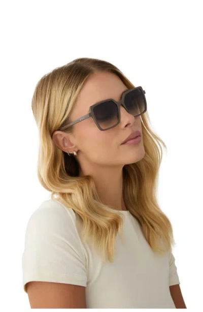 Diff Esme 53mm Gradient Square Sunglasses In Gray
