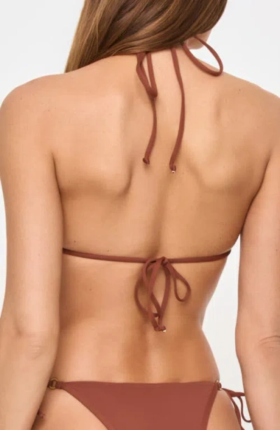 L*space Lspace Banning Triangle Bikini Top In Brown