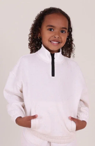 Tiny Tribe Kids' Half Zip Pullover In Sand