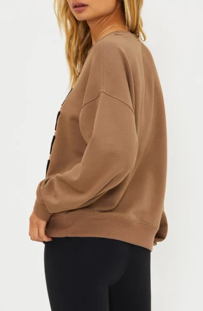 Beach Riot Devyn Oversized Sweatshirt In Brown
