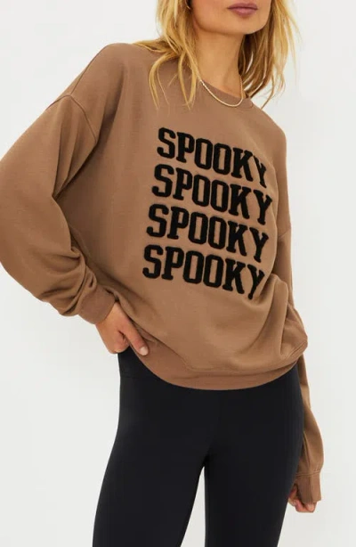 Beach Riot Devyn Oversized Sweatshirt In Brown