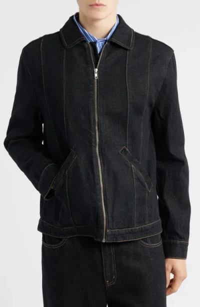 Krost Denim Combo Jacket In Black