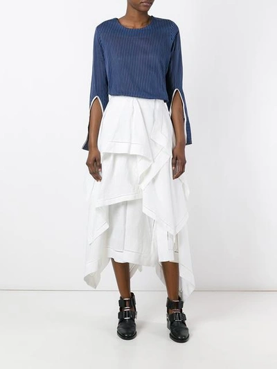 Shop Jw Anderson Ruffled Layer Maxi Skirt