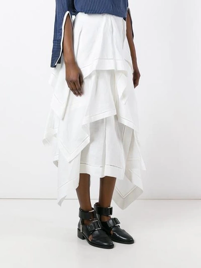 Shop Jw Anderson Ruffled Layer Maxi Skirt