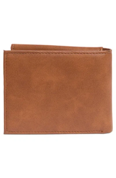 Original Penguin Leather Passcase Wallet In Brown