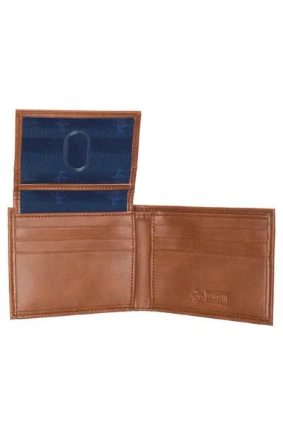 Original Penguin Leather Passcase Wallet In Brown
