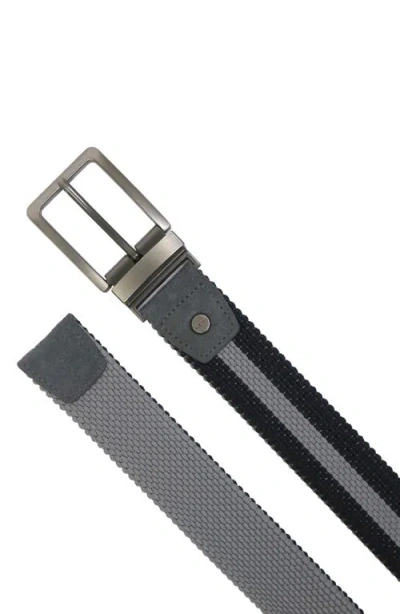 Boconi Reversible Stretch Woven Belt In Pattern