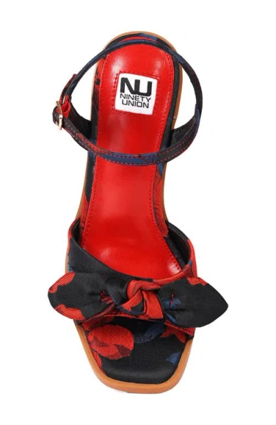Ninety Union Nora Bow Ankle Strap Sandal In Multi