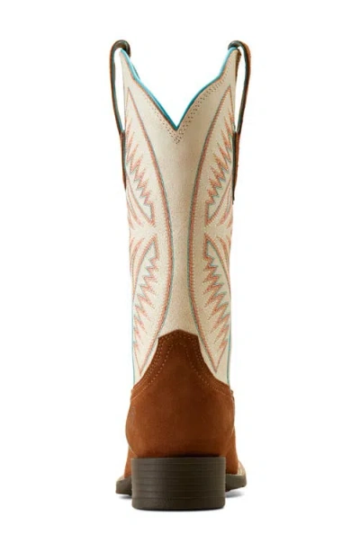 Ariat Round Up Ruidoso Leather Cowboy Boot In Brown
