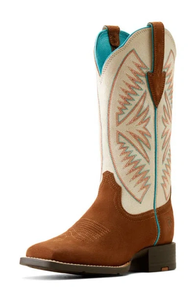 Ariat Round Up Ruidoso Leather Cowboy Boot In Brown