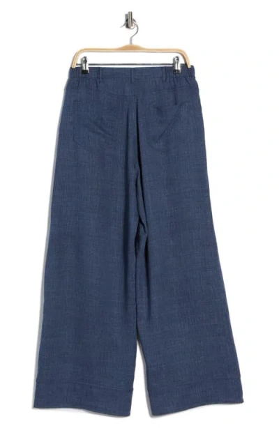 Max Studio Easy Wide Leg Pants In Blue