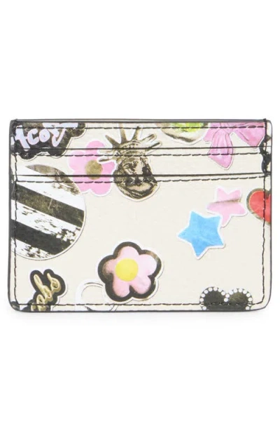 Marc Jacobs Sticker Bold Card Case In Multi