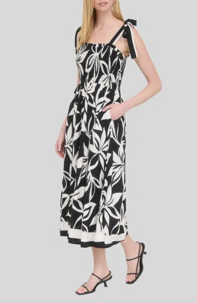 August Sky Tie Strap Sundress In Multi