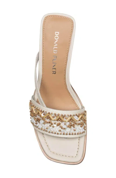 Donald Pliner Women Dhora Natural White Beaded Dress