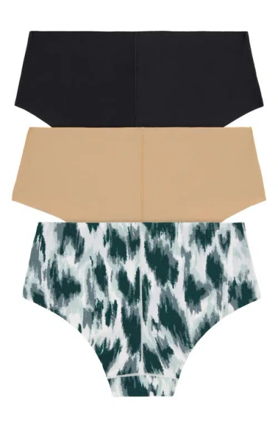 Dkny Litewear Cut Anywhere Assorted 3-pack Hipster Briefs In Multi