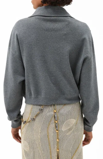 Versace Leather Stripe Knit Jacket In Multi