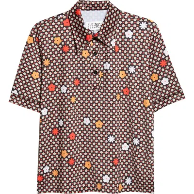 Mm6 Maison Margiela Polo Shirt In Brown