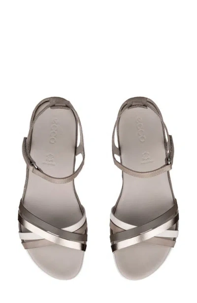 Ecco Flash Leather Ankle Strap Sandals In Brown