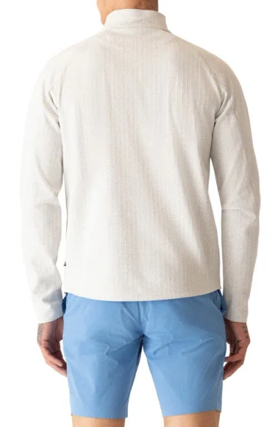 Deke Stratluxe Jersey Quarter Zip Pullover In White