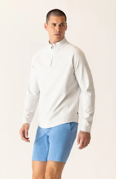 Deke Stratluxe Jersey Quarter Zip Pullover In White