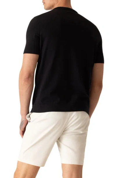 Deke Modern Knit Crewneck T-shirt In Black