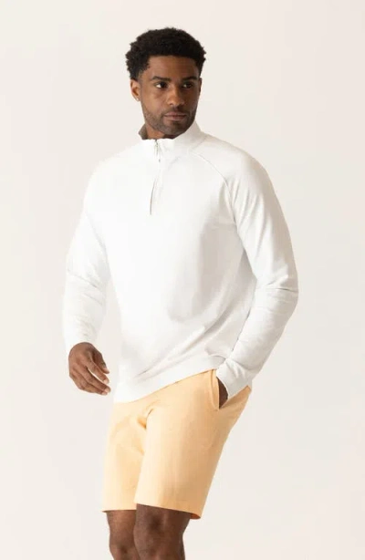 Deke Techno Microlight Quarter Zip Pullover In Neutral