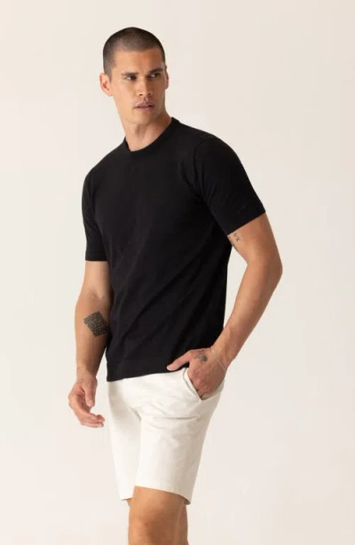 Deke Modern Knit Crewneck T-shirt In Black
